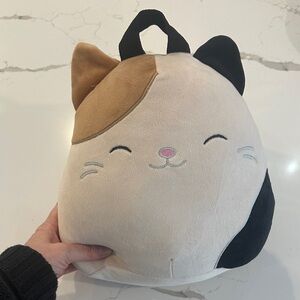 Squishmallow Cam the Cat Cute Plush Back Pack Adjustable straps pocket